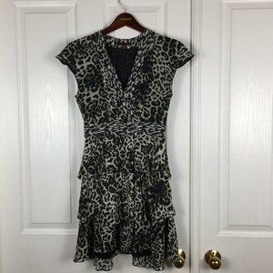 Marchesa Voyage 4 Silk Animal Print Dress